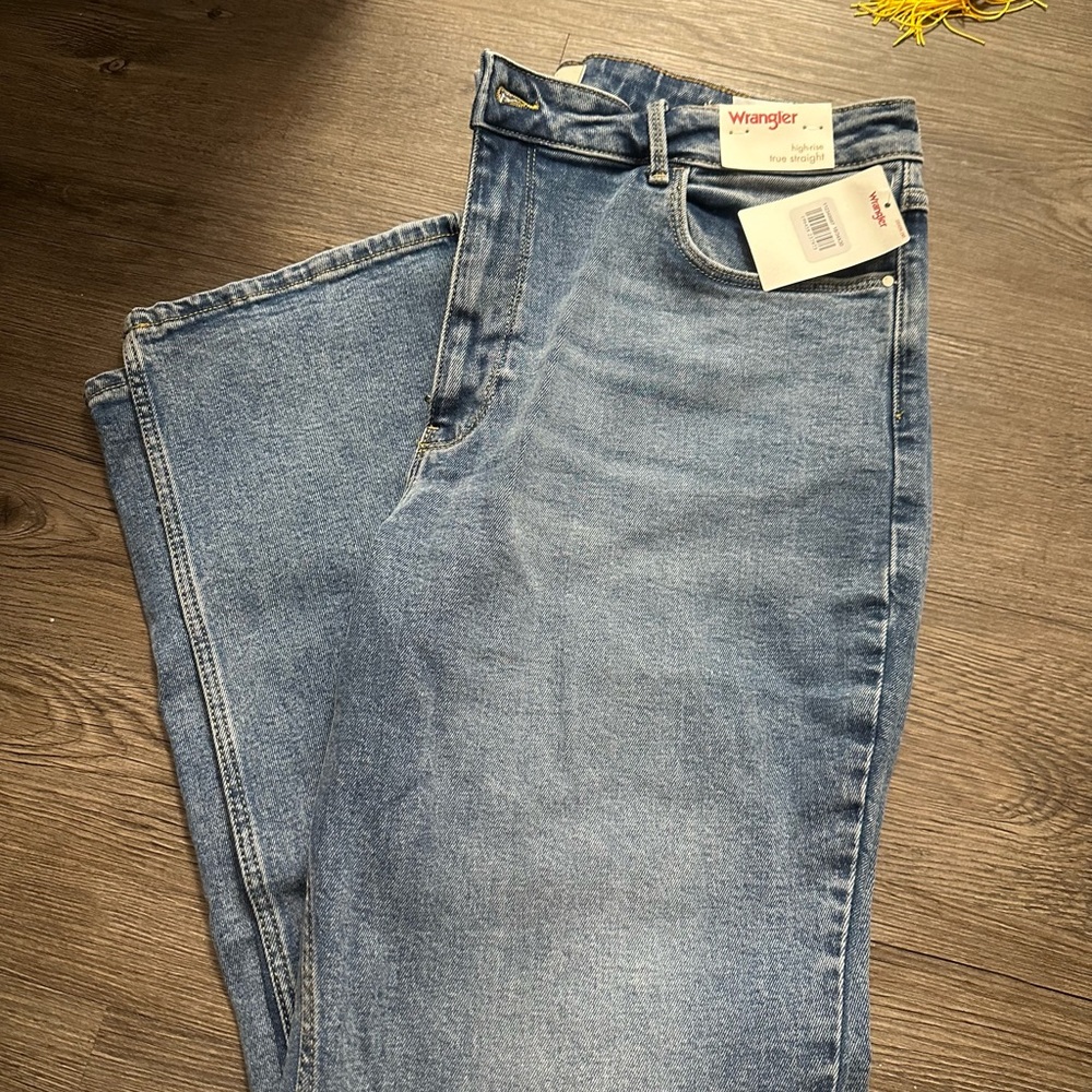 Wrangler Denim High Ride True Straight Jeans
